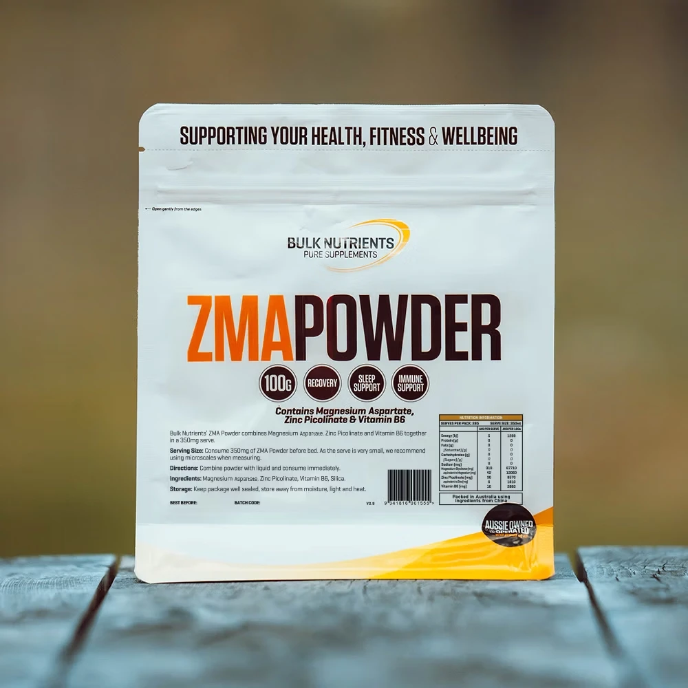 Bulk Nutrients' ZMA is a natural mineral supplement containing Magnesium Aspartate, Zinc Picolinate and Vitamin B6.
