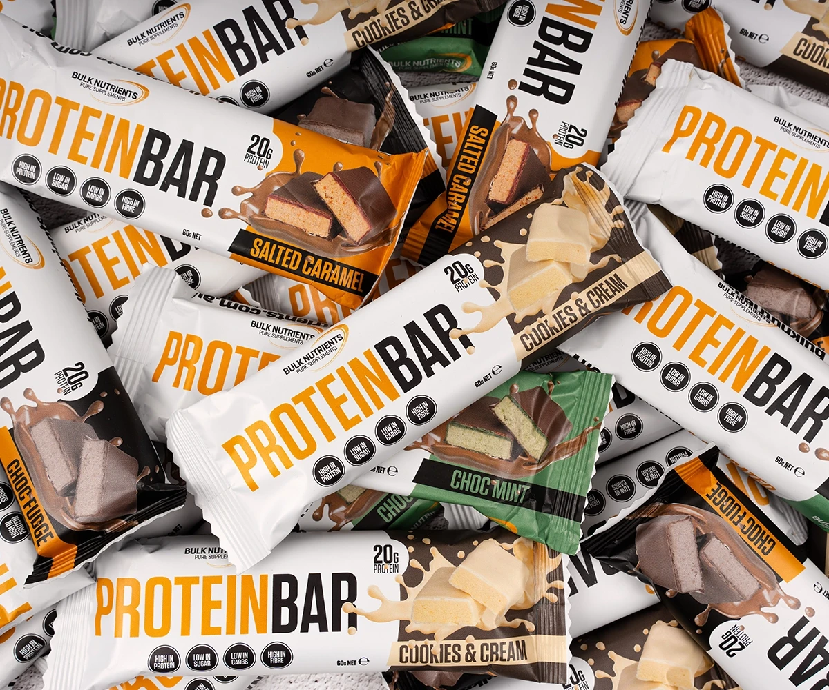 Bulk Nutrients Protein Bars - Choc Fudge, Salted Caramel, Choc Mint and Cookies & Cream