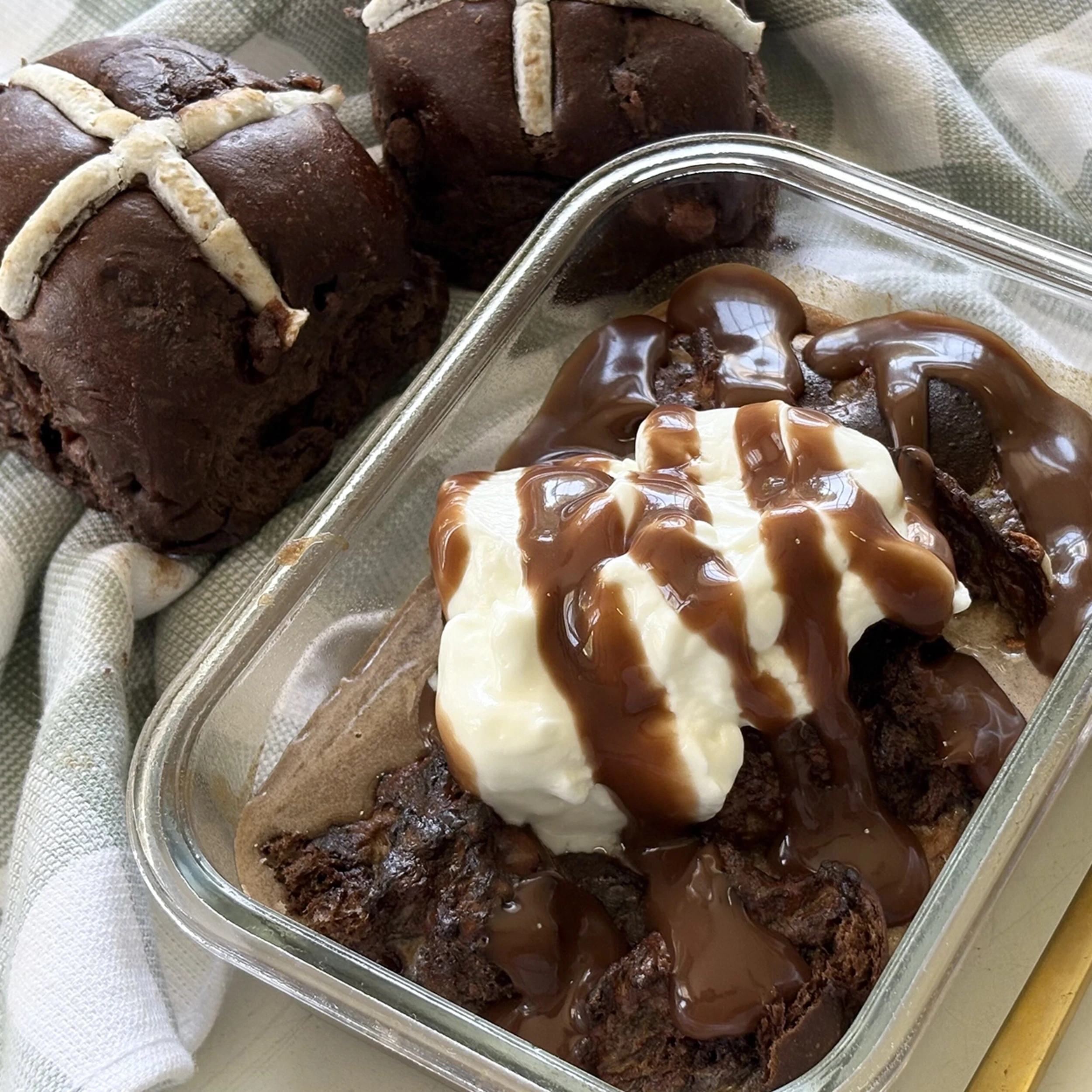 Double Choc Hot Cross Bun French Toast Recipe