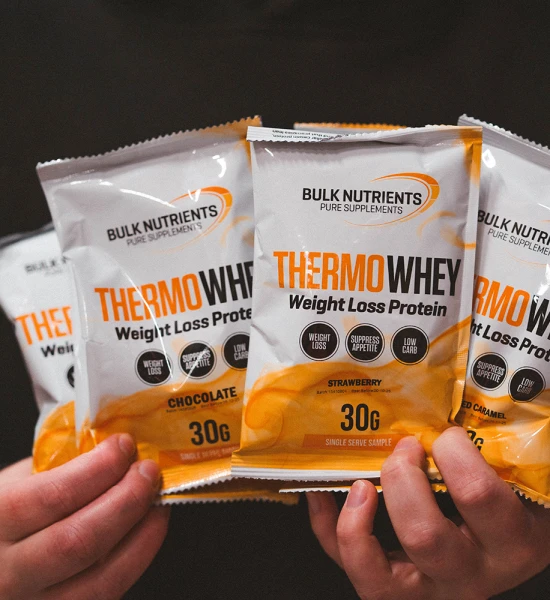 Bulk Nutrients' Thermowhey Sample Pack grab a 7 pack of mixed flavours and see which is your fave