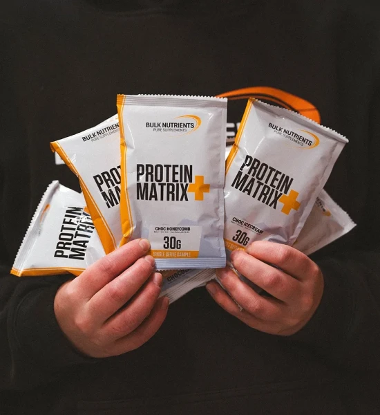 Bulk Nutrients' Protein Matrix+ Sample Pack are great while travelling or if you want to try new flavours