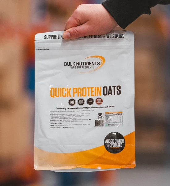 Bulk Nutrients' Quick Protein Oats Bulk Pack offering great value and will make sure there's enough for everyone