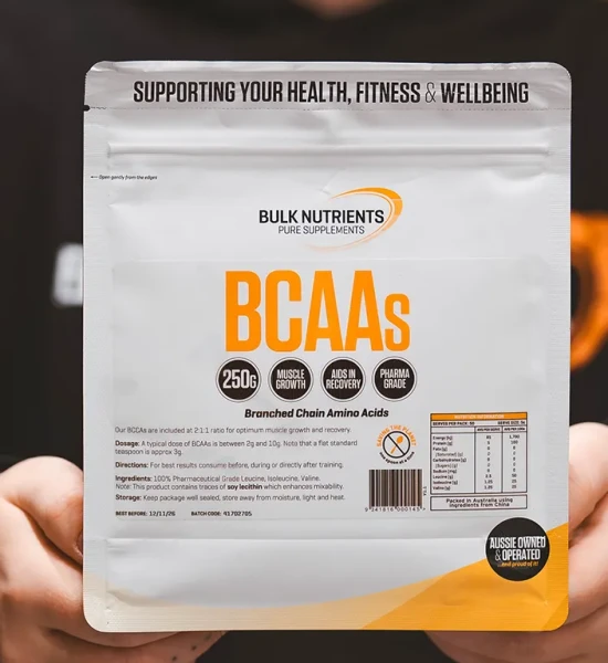 Bulk Nutrients' Branched Chain Amino Acids BCAAs Unflavoured 100% pharmaceutical grade and are unflavoured for maximum purity