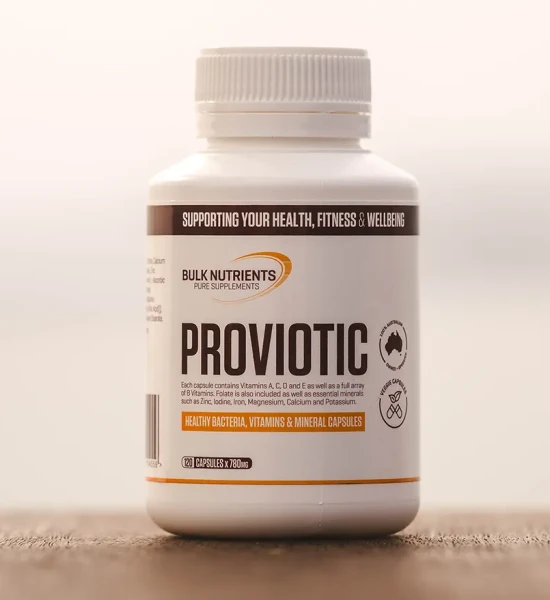 Bulk Nutrients' Proviotic Capsules offer 25% of the recommended intake of vitamins and minerals plus over 5 billion cfu per dose