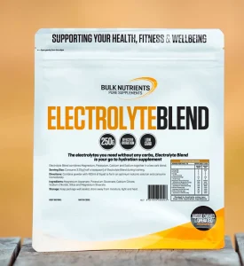 Bulk Nutrients' Electrolyte Blend containing the electrolytes you need with low carbohydrates its the go to rehydrating supplement