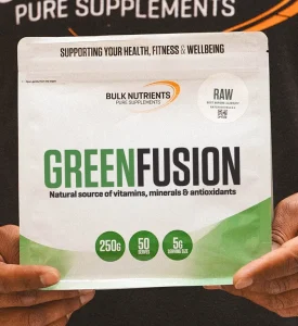 Bulk Nutrients' Green Fusion packed with vitamins minerals and anti oxidants a blend you can trust.