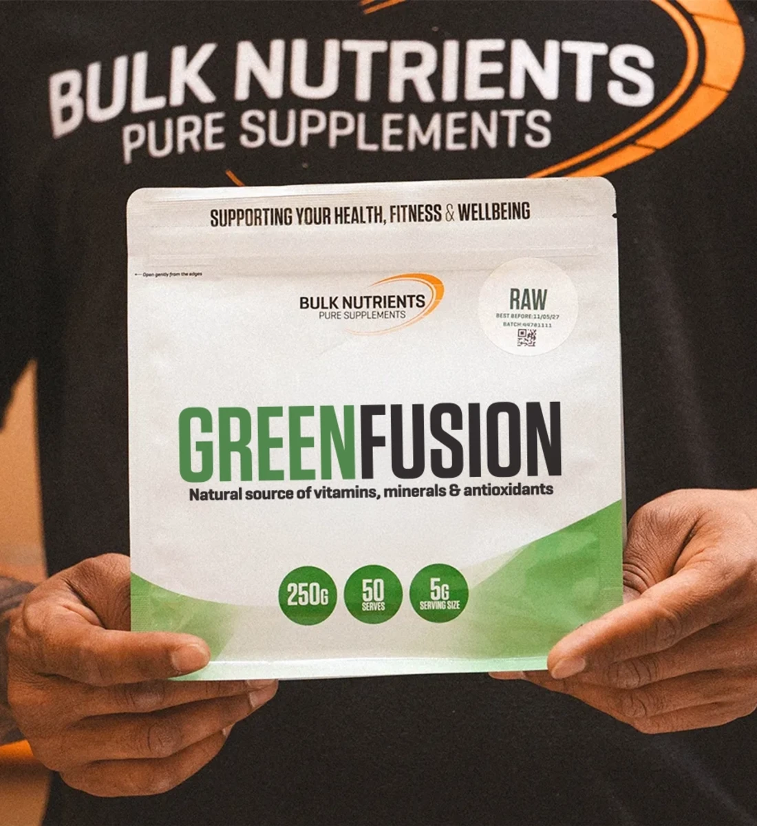 Bulk Nutrients' Green Fusion packed with vitamins minerals and anti oxidants a blend you can trust.