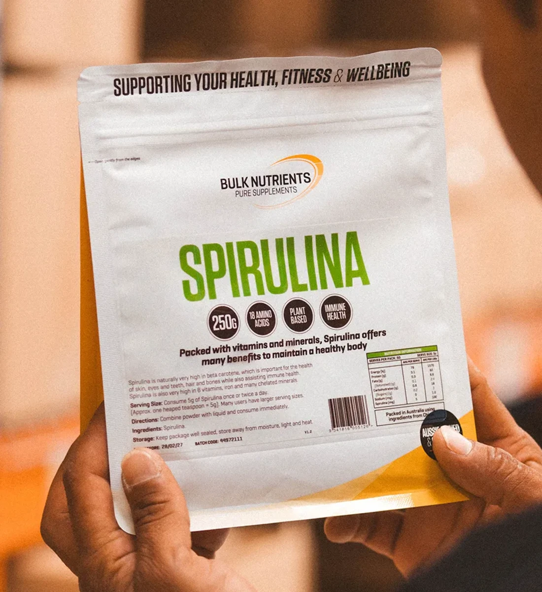 Bulk Nutrients' Spirulina packed with vitamins and minerals offers many benefits to maintain a healthy body