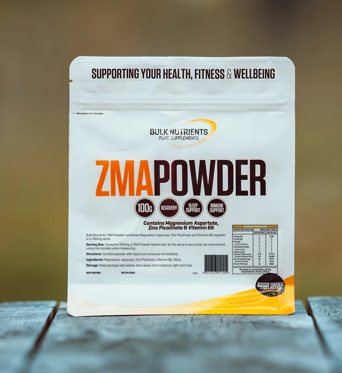 Bulk Nutrients' ZMA is a natural mineral supplement containing Magnesium Aspartate, Zinc Picolinate and Vitamin B6.