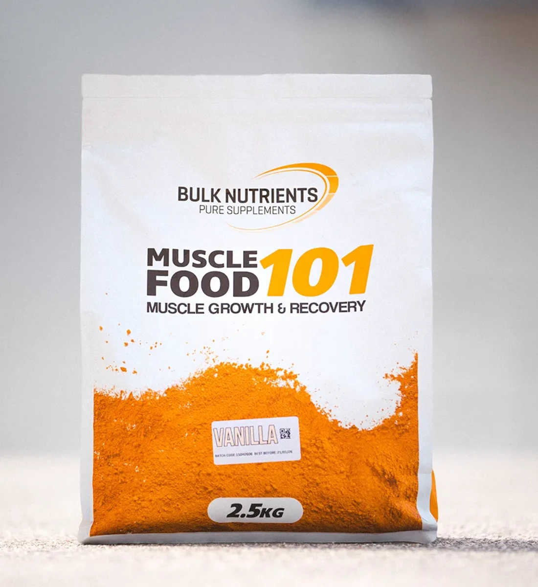 Bulk Nutrients' Muscle Food 101 offering a 2-1 ratio of carbs to protein, the ultimate mass gainer supplement