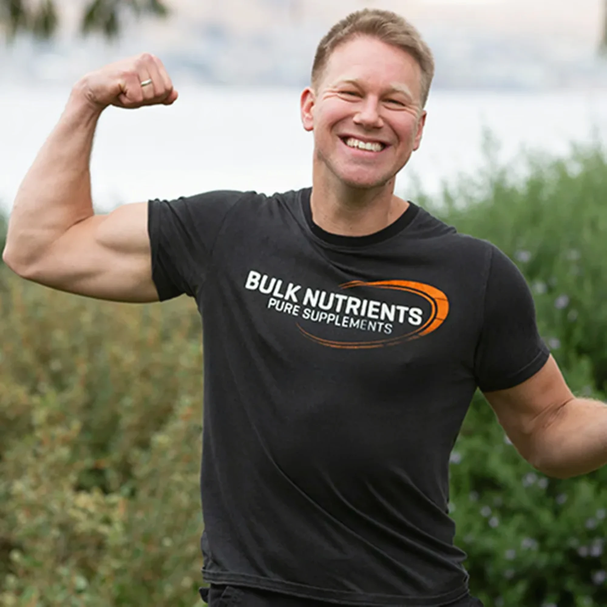 Bulk Nutrients' Black T-Shirt will have you feeling comfortable thanks to its light weight and soft feel made from 100% cotton