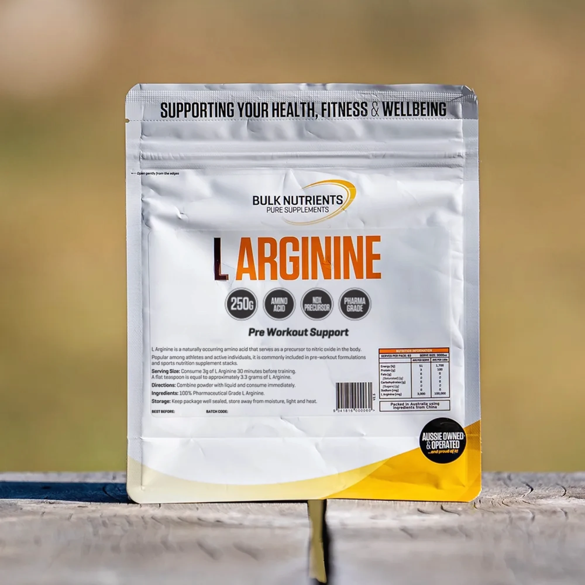 L Arginine is a naturally occurring amino acid that serves as a precursor to nitric oxide in the body.