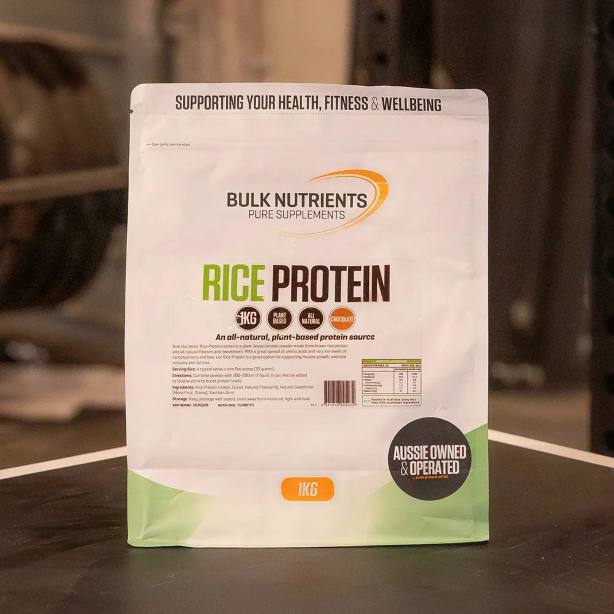 Discover the benefits of Bulk Nutrients' Organic Brown Rice Protein, which delivers a harmonious blend of amino acids and supports easy digestion.