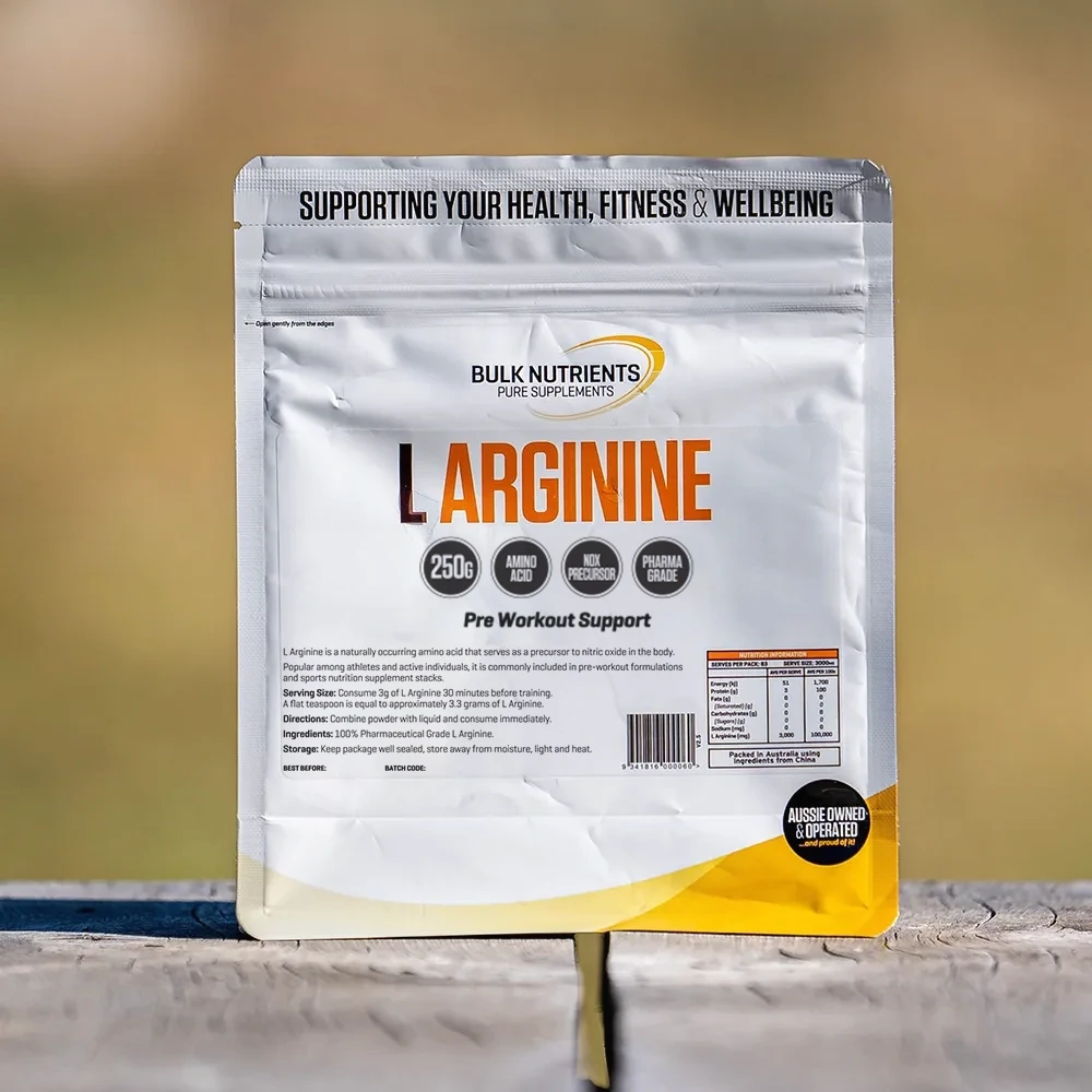 L Arginine is a naturally occurring amino acid that serves as a precursor to nitric oxide in the body.