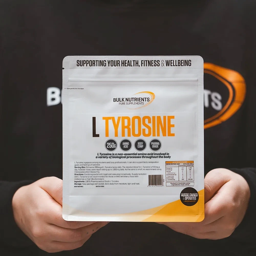 L Tyrosine is a non-essential amino acid found naturally in the body and in a variety of protein-rich foods.