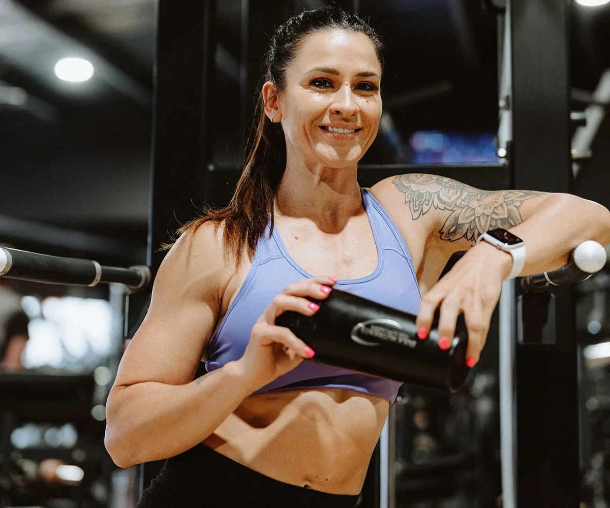 Bulk Nutrients Ambassadors Tammie Sarkozy with Black shaker