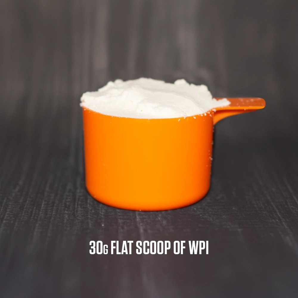 Serving size - 30 grams (approx. 1 flat scoop) of WPI