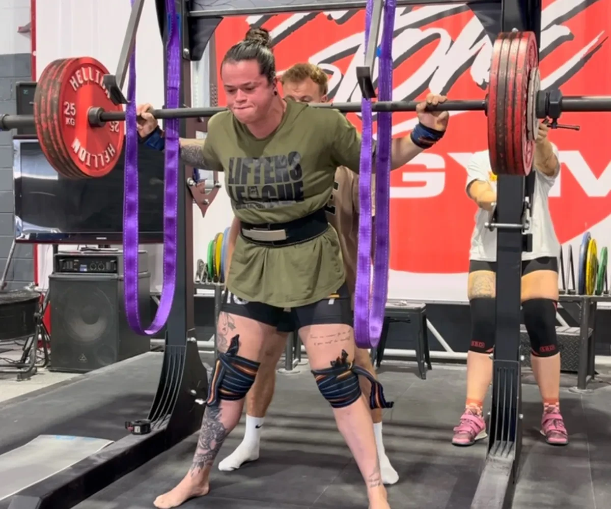 BN Ambassador Sarah Rainbow doing a big squat