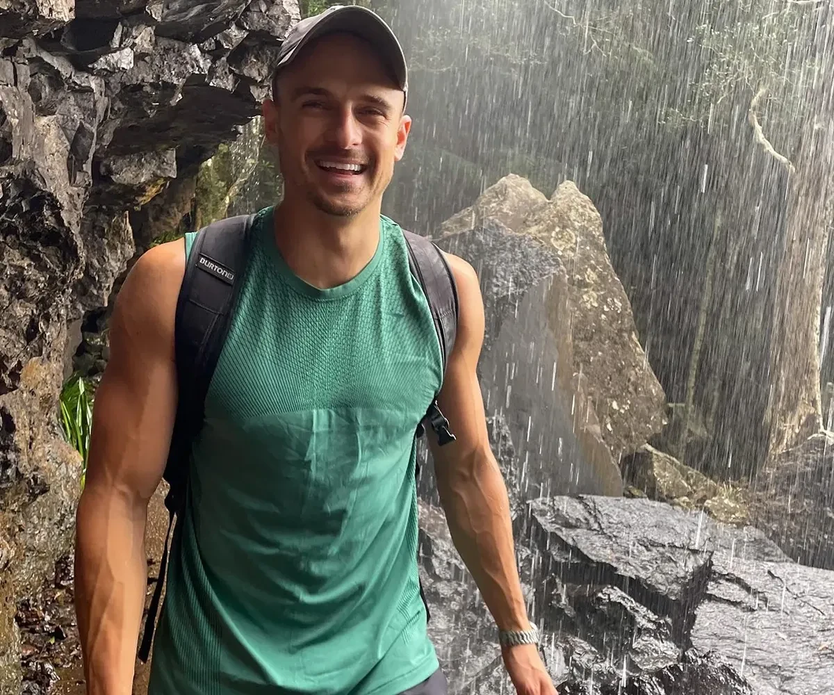 Bulk Nutrients Ambassador Max Cuneo walking near a waterfall
