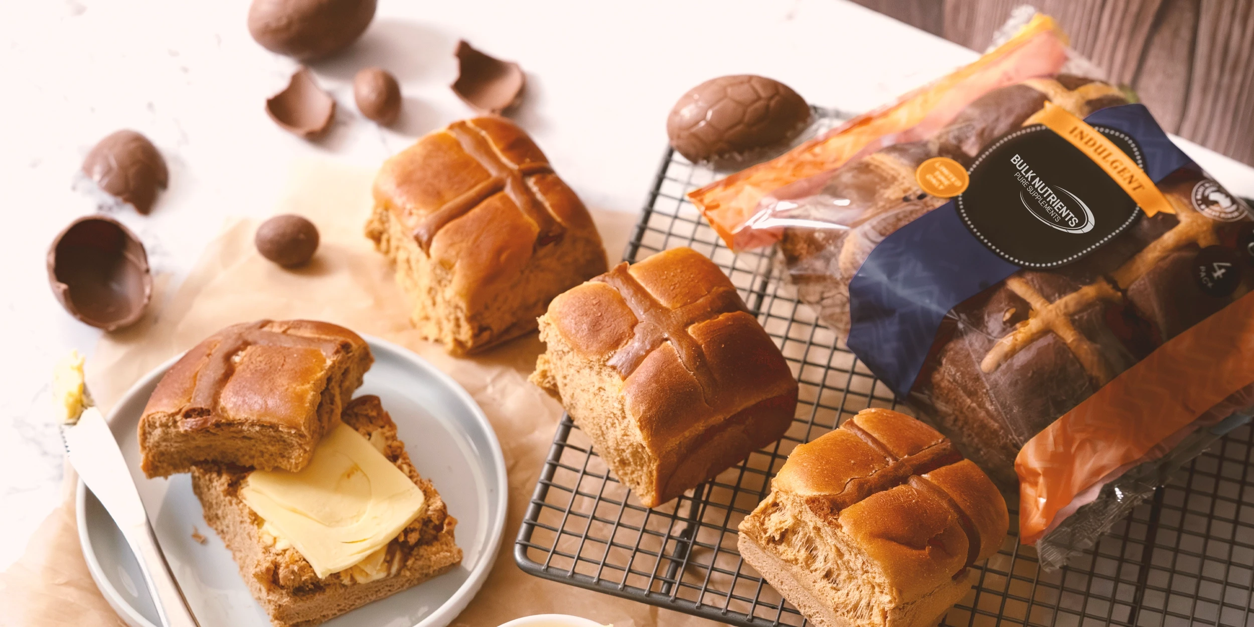 High Protein Hot Cross Buns