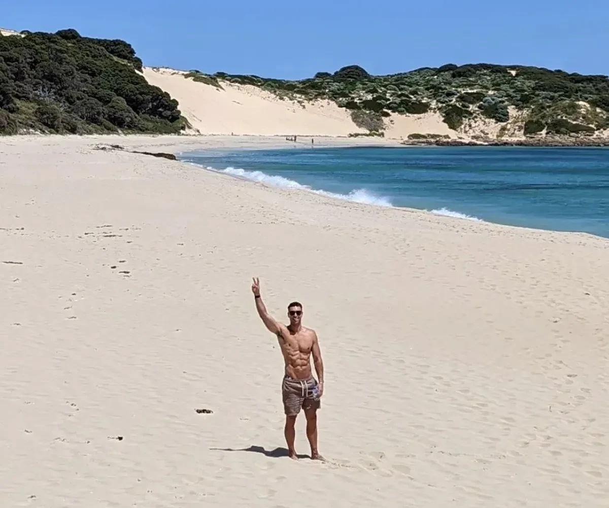 Bulk Nutrients Ambassador Ed Roberts at injidup beach