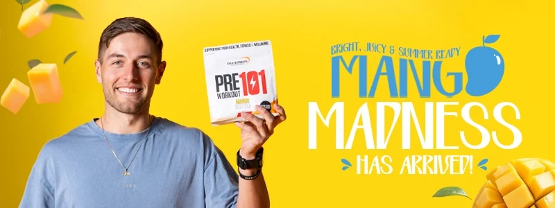 Pre Workout 101 - Limited Edition Mango Iced Tea - Bright, juice & summer ready Mango Madness has arrived.