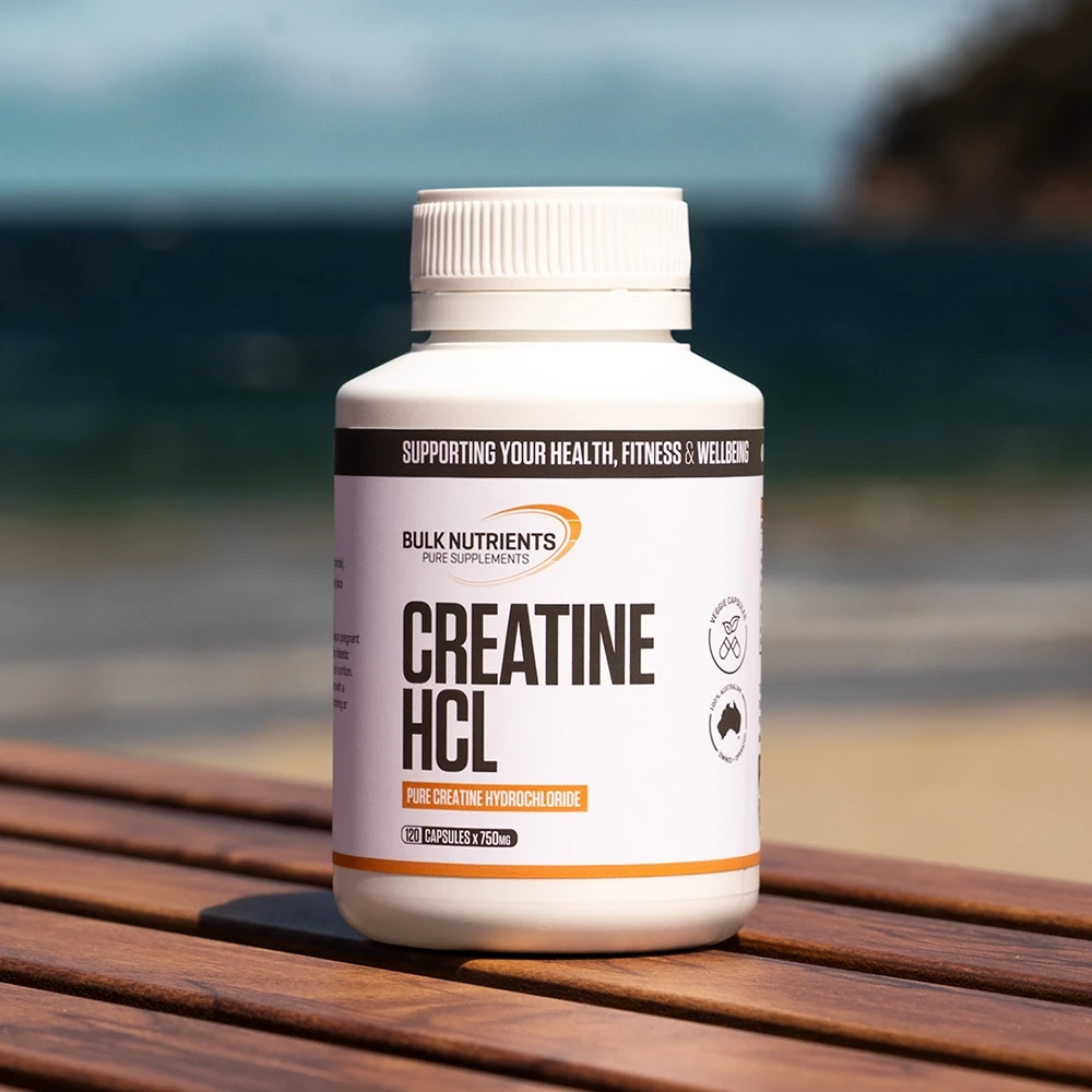 Creatine HCL Capsules deliver pure Creatine Hydrochloride in a convenient, easy-to-take format for precise daily use.