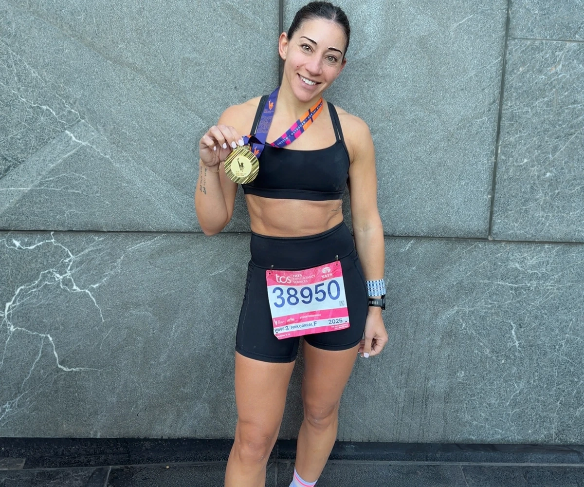 Ambassador - Sarah Nehme with NYC Marathon medal