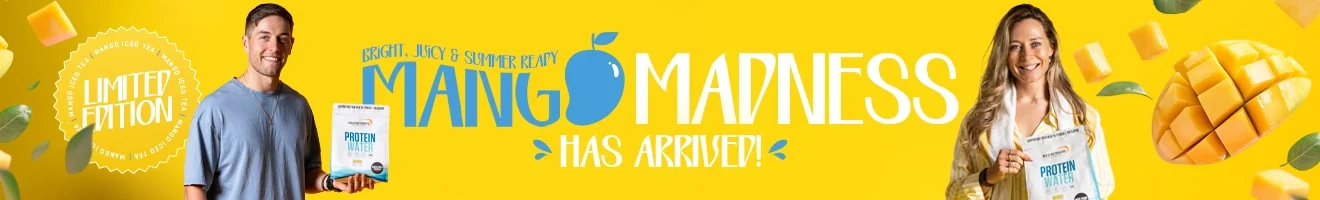 Protein Water - Limited Edition Mango Iced Tea - Bright, juice & summer ready Mango Madness has arrived.