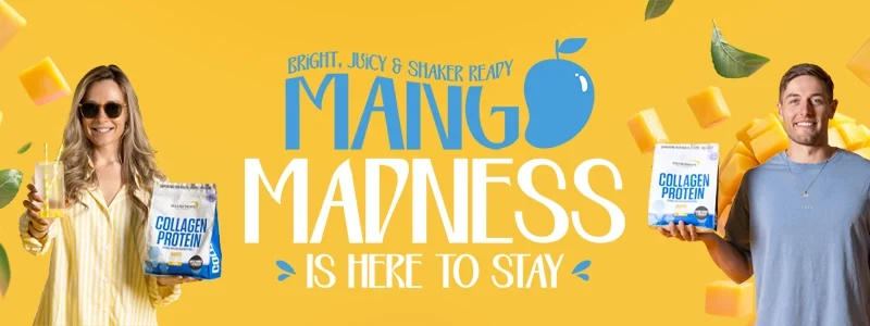Collagen Protein - Mango Iced Tea - Bright, juice & Shaker ready Mango Madness is here to stay.