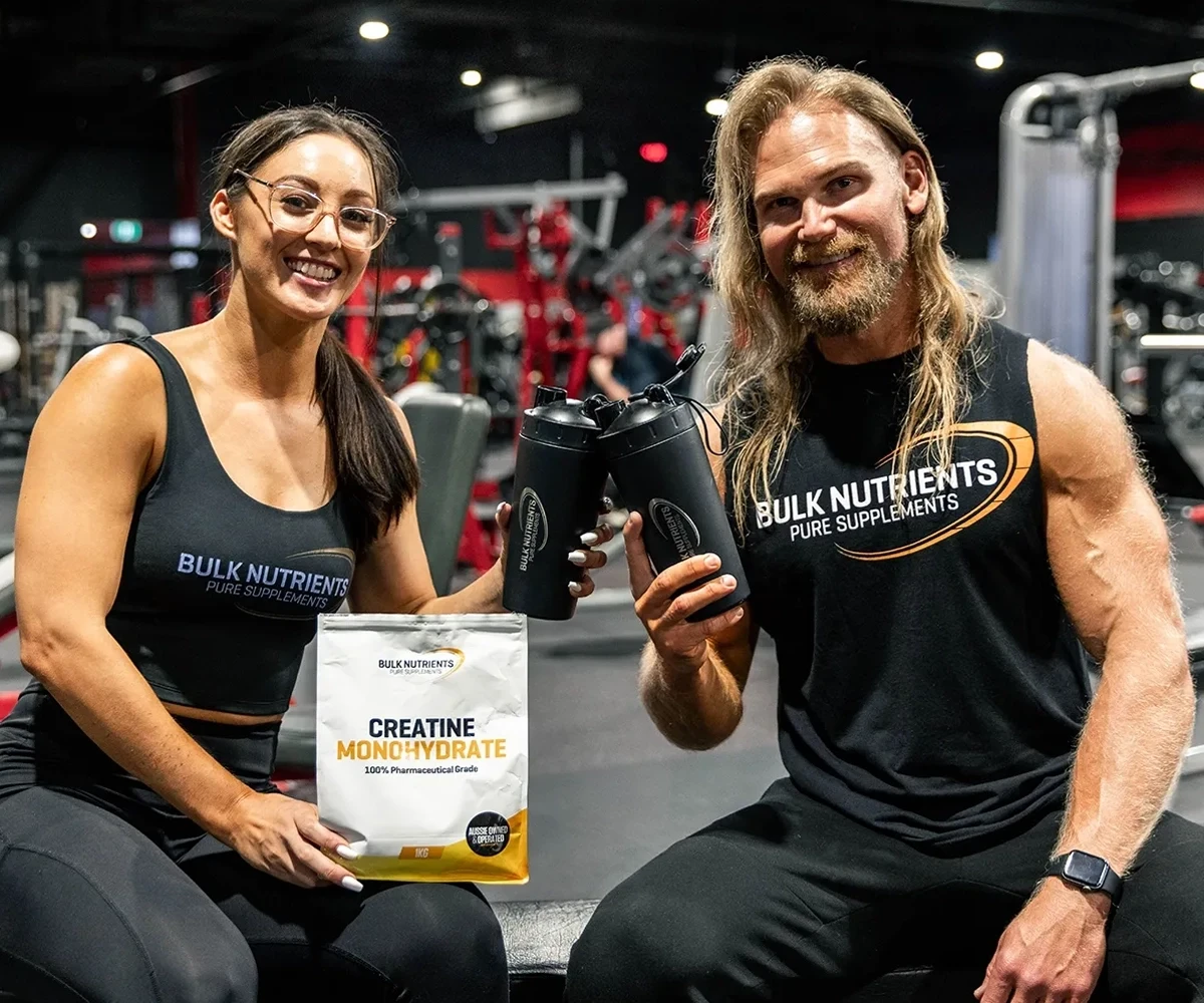Bulk Nutrients Creatine Monohydrate - Andy and Helena in the gym