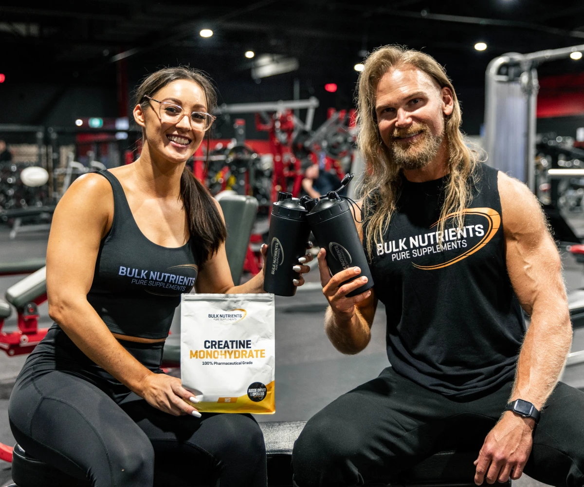 Bulk Nutrients Creatine Monohydrate - Andy and Helena in the gym
