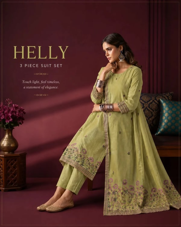HEELY -4  three piece suits from Lj by Resham Textiles