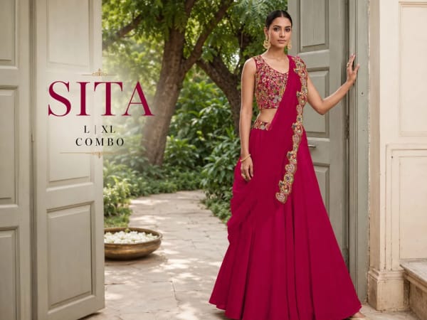 SITA  Elegant  LEHENGA  from Lj by Resham Textiles