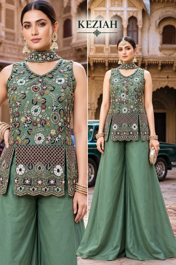 KEZIAH-2 Elegant INDO WESTERN from Lj by Resham Textiles