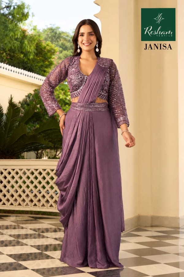 JANISA Elegant READY TO WEAR SAREE from Lj by Resham Textiles