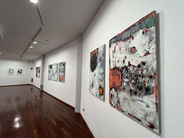 Contemporary abstract artwork by Horst Thürheimer - Mixed media on canvas from Spain exhibition 2025