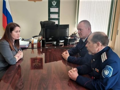 Начальник Управления встретилась с атаманом Ярославского отдельского казачьего общества