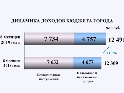 Итоги исполнения бюджета города за 8 месяцев 2019 года