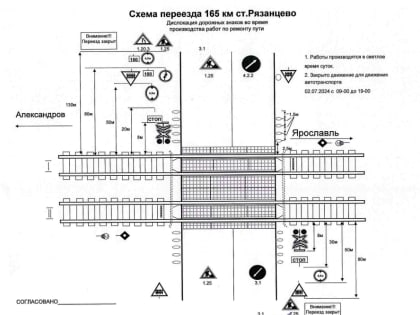 О закрытии ж/д переезда в Рязанцево 2 июля