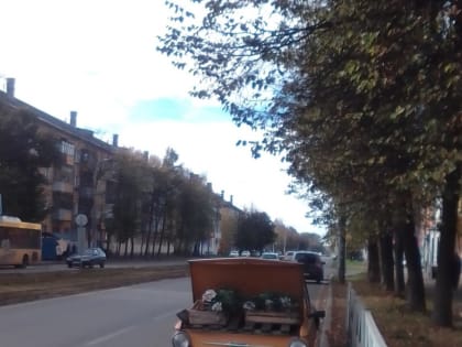 В Ярославле «Запорожец» превратили в клумбу