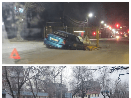 В Ярославле такси провалилось в дорожный портал
