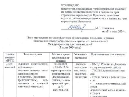 В администрациях районов Ярославля пройдут Детские общественные приемные