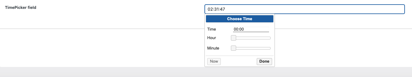TimePicker Preview
