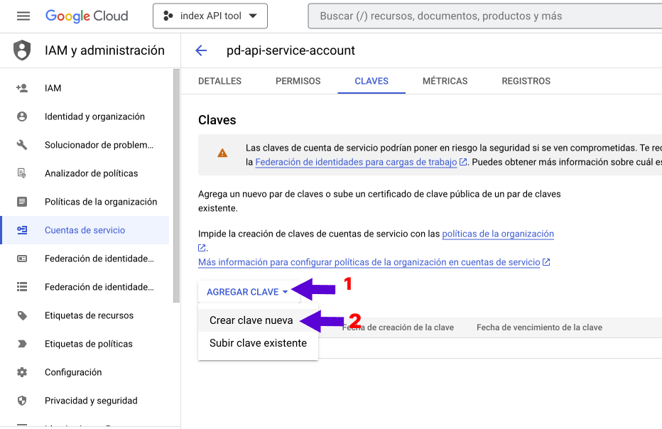 create new key