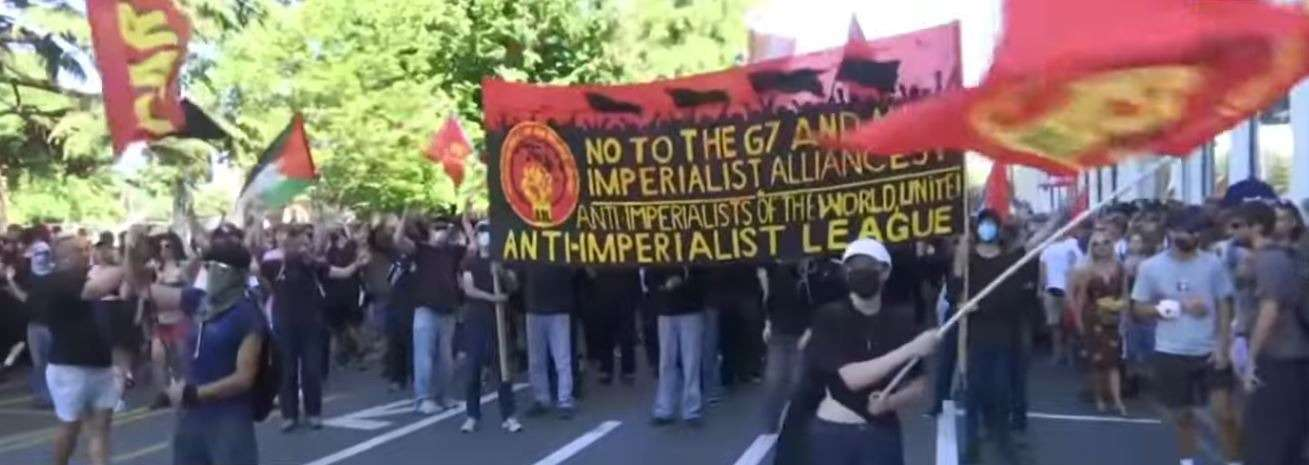 Genebra: ‘Não ao G7 e às alianças imperialistas’: LAI participa de grande marcha anti-imperialista