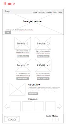 Merry Me Wedding website wireframes