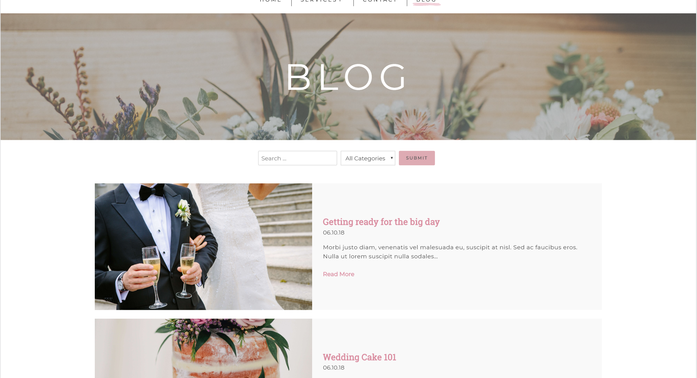 Merry Me Blog page