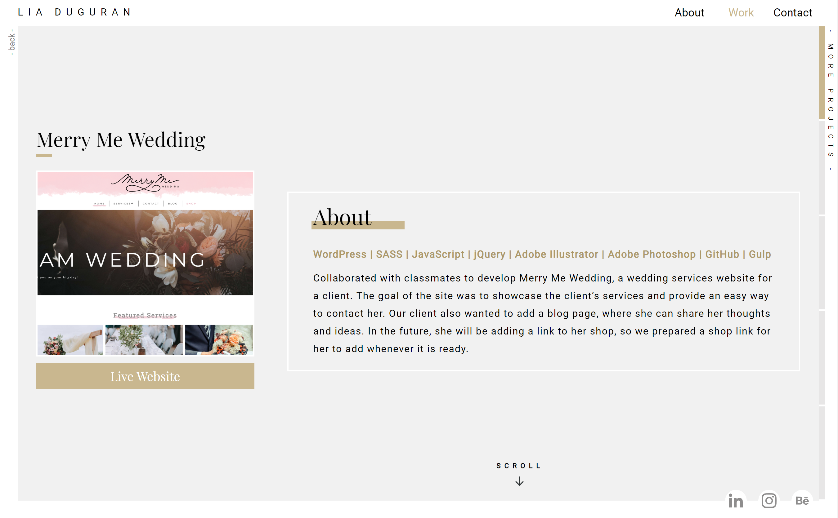Portfolio details page