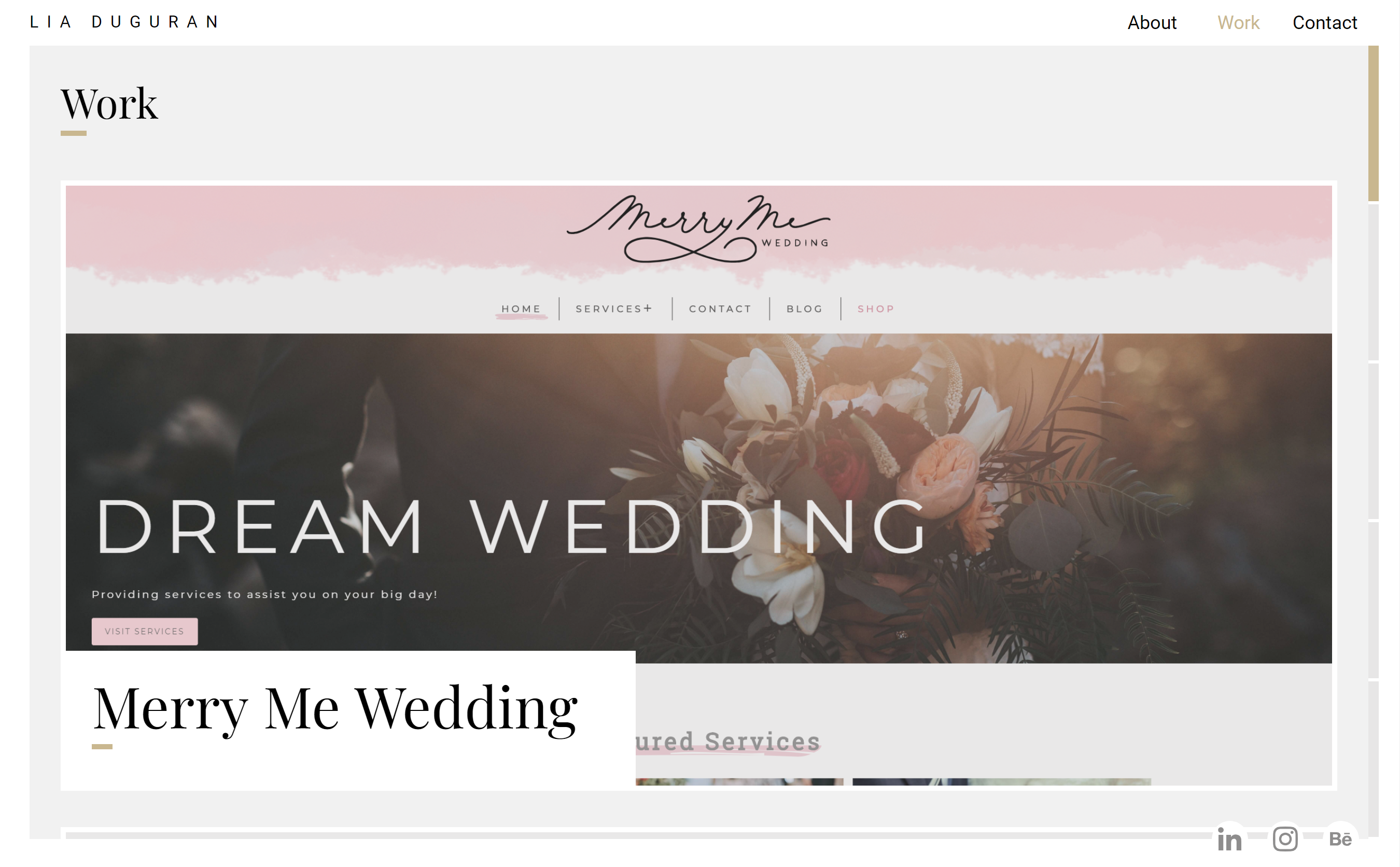 Portfolio work page